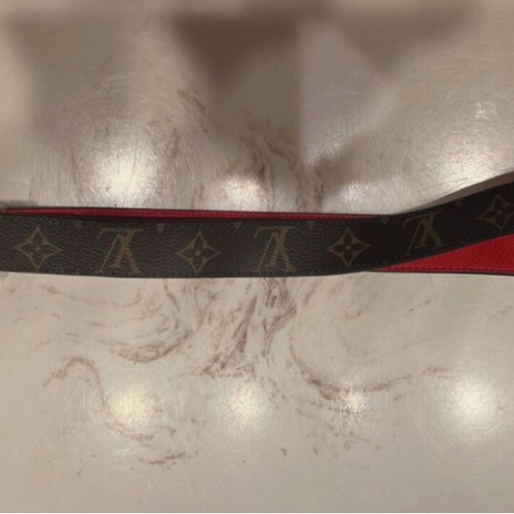 Louis Vuitton Monogram Belt with Red Interior - Picture 3 of 3